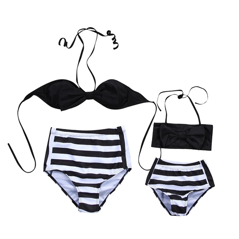 Fashion Mather Daughter High Waist Halter Two Piece Bikini Set Stripe Print Swimsuit Family Matching Swimwear
Fashion Mather Daughter High Waist Halter Two Piece Bikini Set Stripe Print Swimsuit Family Matching Swimwear