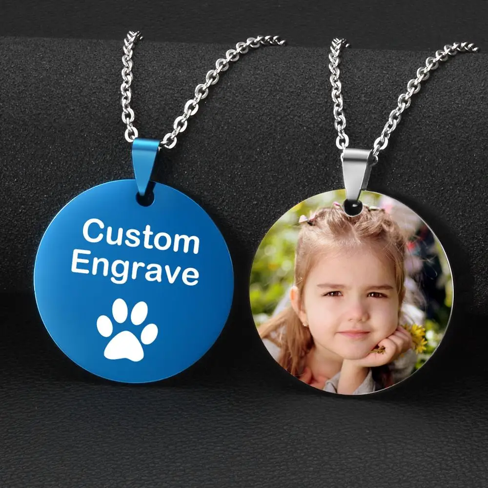Customized Color Photo Printed Round Shape UV Photo Pendants Gold Silver Color Stainless Steel Necklaces Women Jewelry
Customized Color Photo Printed Round Shape UV Photo Pendants Gold Silver Color Stainless Steel Necklaces Women Jewelry