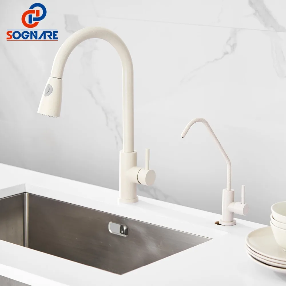 SOGNARE Pull Out Kitchen Faucet Mixer Hot Cold Tap Kitchen Tap Filtered Water Tap For Kitchen Sink Faucet And Ro 1/4 Kitchen Tap
SOGNARE Pull Out Kitchen Faucet Mixer Hot Cold Tap Kitchen Tap Filtered Water Tap For Kitchen Sink Faucet And Ro 1/4 Kitchen Tap