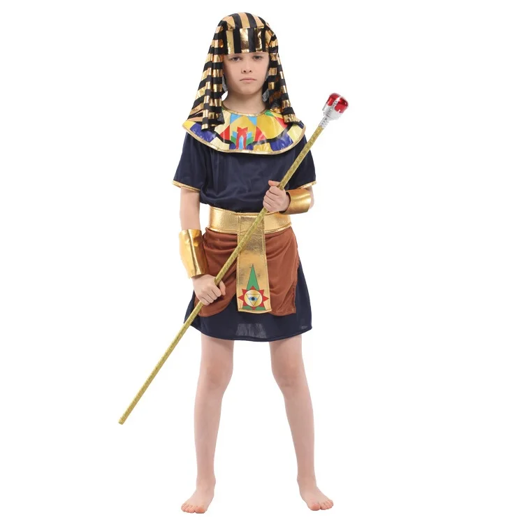 Shanghai Story Kids Egypt Pharaoh cosplay costume Boy Halloween Full Set Cosplay Party Dress for Children | Тематическая одежда и