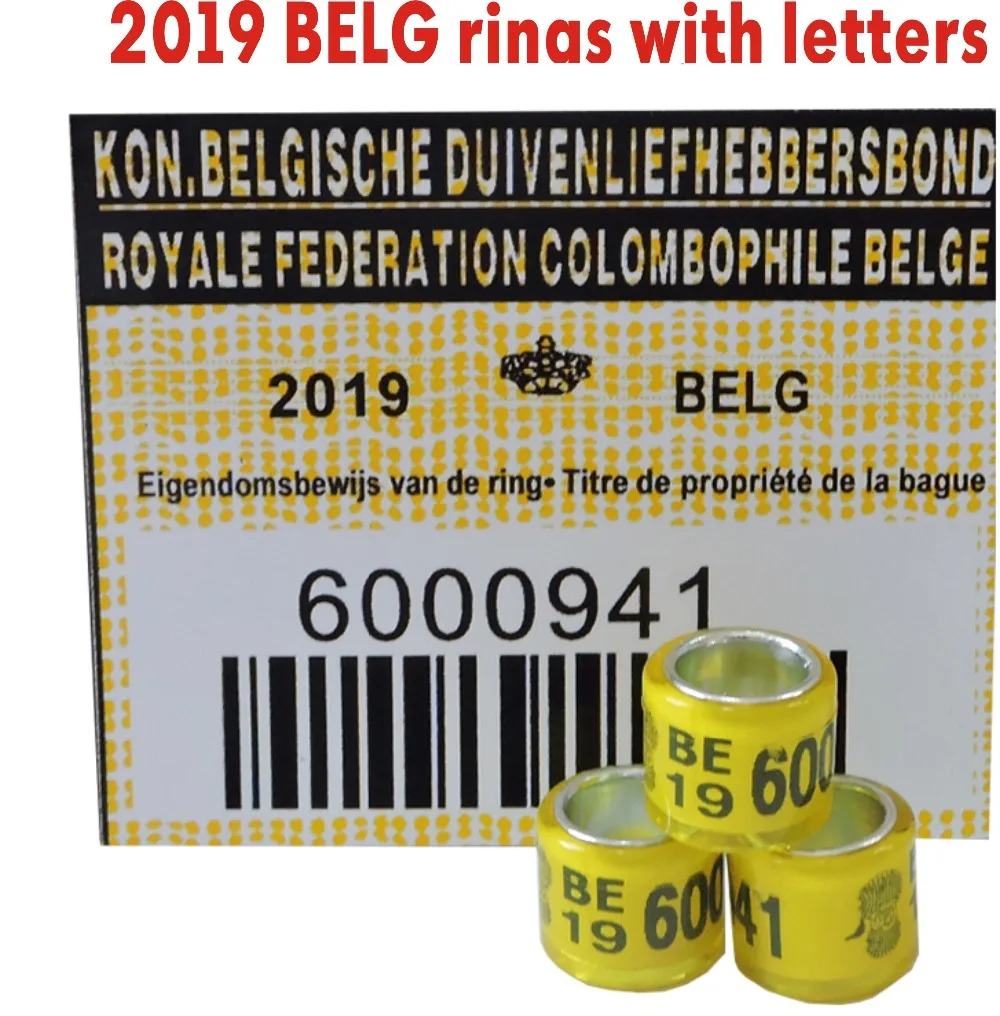 2019 BELG Pigeon rings with cards Bird RING with letters cards 8mm