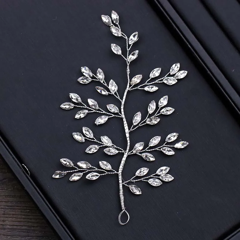 Silver Crystal Leaf Branch Shaped Bridal Headband Headpieces Bride Bridesmaid Hairband Tiara Wedding Hair Jewelry Accessories SL
Silver Crystal Leaf Branch Shaped Bridal Headband Headpieces Bride Bridesmaid Hairband Tiara Wedding Hair Jewelry Accessories SL