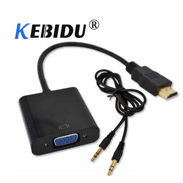 Фото Адаптер конвертер kebidu с разъемом Папа мама HDMI VGA аудиокабель для - купить