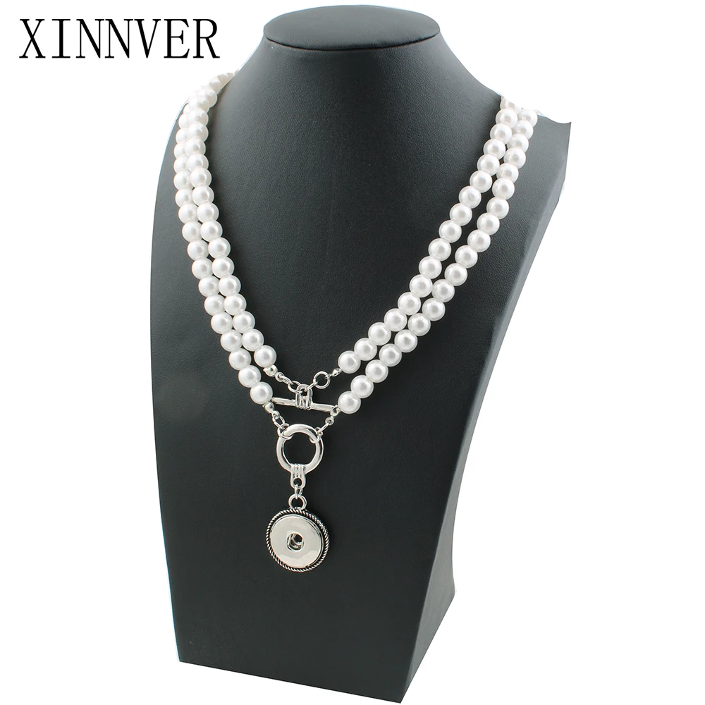 Beauty 2 Circles Lmitation Pearls Xinnver Snap Pendant Necklace 74CM fit DIY 18MM snap buttons jewelry ZG119
Beauty 2 Circles Lmitation Pearls Xinnver Snap Pendant Necklace 74CM fit DIY 18MM snap buttons jewelry ZG119