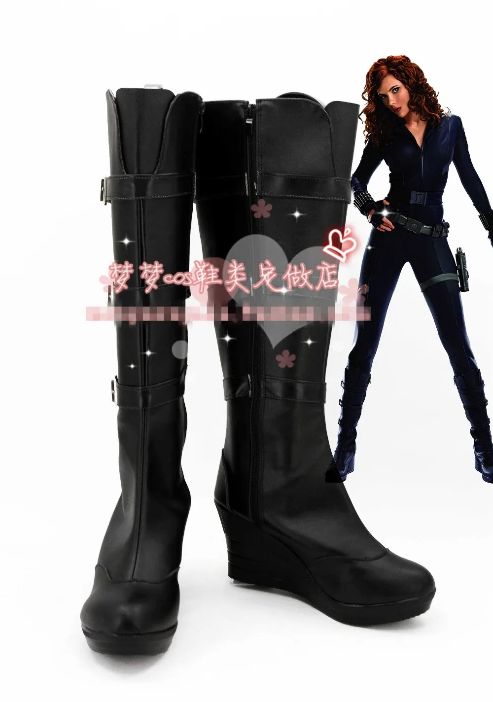 Free Shipping Iron Man 2 Black Widow Cosplay Shoes Halloween Black High Boots Custom-made
Free Shipping Iron Man 2 Black Widow Cosplay Shoes Halloween Black High Boots Custom-made
