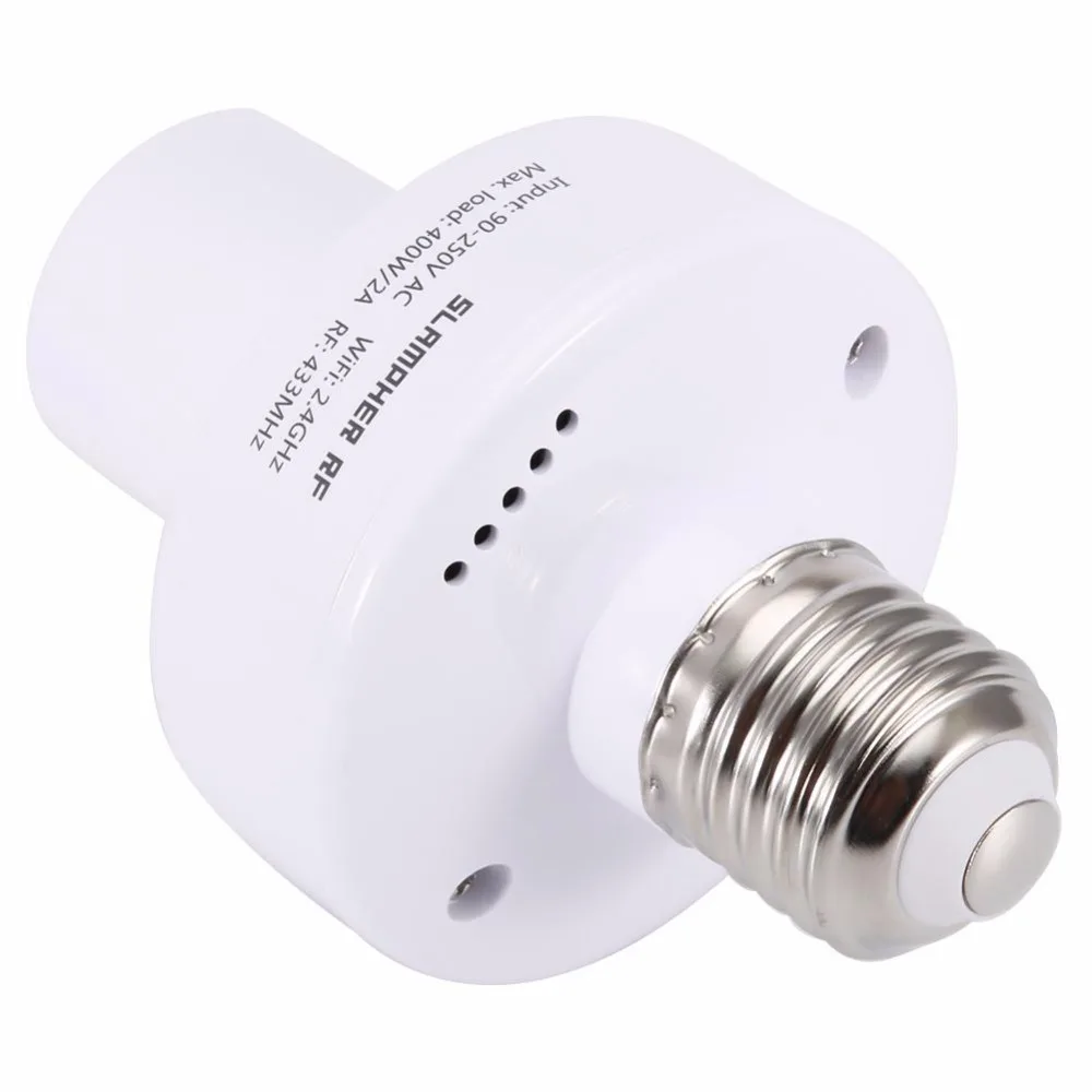 Sonoff Slampher RF 433MHz Wireless Control Light Holder E27 Universal WiFi Light Lamp Bulbs Holder Smart Switch for IOS Android
Sonoff Slampher RF 433MHz Wireless Control Light Holder E27 Universal WiFi Light Lamp Bulbs Holder Smart Switch for IOS Android