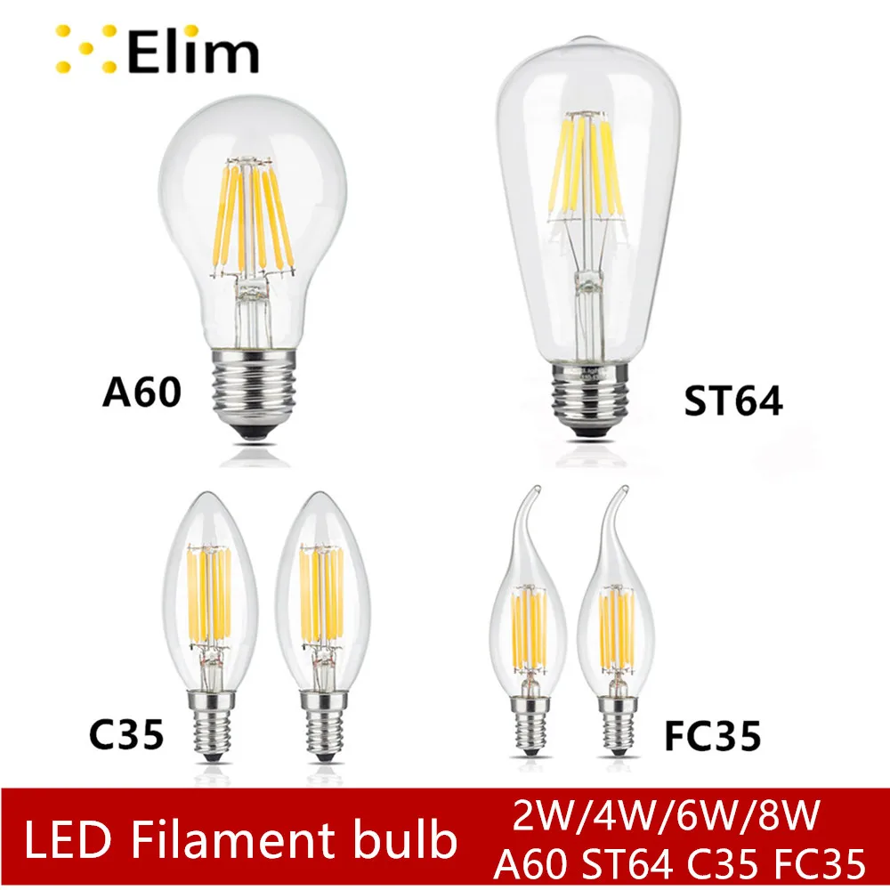 led filament bulb A60 ST64 C35 FC35 E27 e14 candle light chandelier 2W 4W 6W 8W 220V spotlight led bulb light chandlier lamp
led filament bulb A60 ST64 C35 FC35 E27 e14 candle light chandelier 2W 4W 6W 8W 220V spotlight led bulb light chandlier lamp