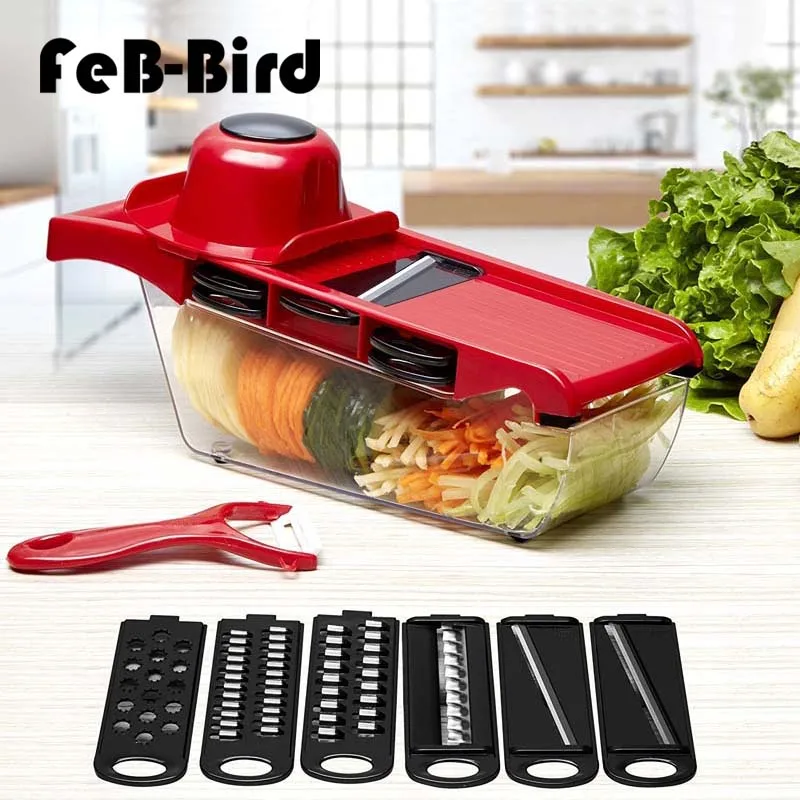 6 Interchangeable Blades Manual Slicer Vegetable Cutter Grater Chopper Julienne Slicer with Peeler, Hand Protector, Storage Box
6 Interchangeable Blades Manual Slicer Vegetable Cutter Grater Chopper Julienne Slicer with Peeler, Hand Protector, Storage Box