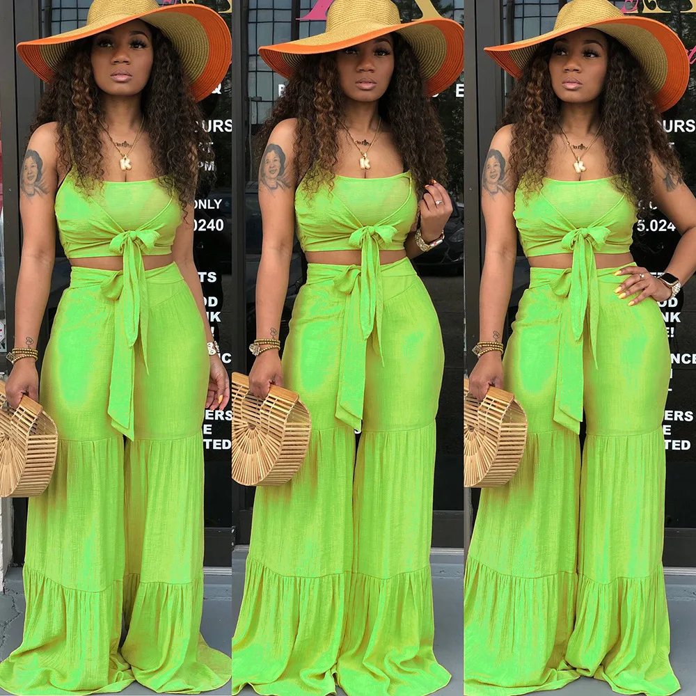 Fuedage 2019 Strapless Bohemian Summer Two Piece Set Bow Top And Long Pant Women Set Solid Bandage 2 Piece Set Women Outfit
Fuedage 2019 Strapless Bohemian Summer Two Piece Set Bow Top And Long Pant Women Set Solid Bandage 2 Piece Set Women Outfit