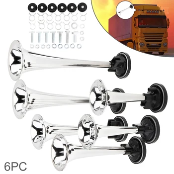 12V 178Db Super Loud Car Air Horn Chrome Six Trumpet Electronically Controlled Air Horn with Compressor for Cars/Trucks/Boats
12V 178Db Super Loud Car Air Horn Chrome Six Trumpet Electronically Controlled Air Horn with Compressor for Cars/Trucks/Boats