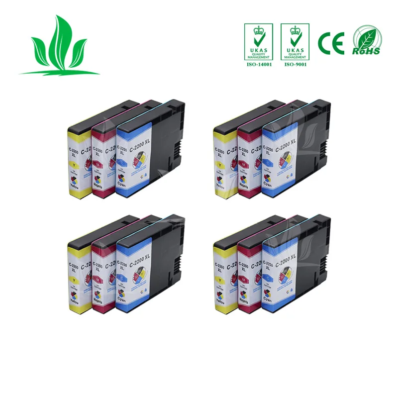 2200XL 12PCS CMY Compatible PGI-2200 PGI2200 2200XL Ink Cartridge for Canon MAXIFY MB5020 MB5320 inkjet Printer
2200XL 12PCS CMY Compatible PGI-2200 PGI2200 2200XL Ink Cartridge for Canon MAXIFY MB5020 MB5320 inkjet Printer
