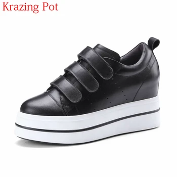 2019 New Arrival Cow Leatehr Streetwear Platform Hook Loop Sneakers Round Toe Loafer High Heels Casual Vulcanized Shoes L3f6
2019 New Arrival Cow Leatehr Streetwear Platform Hook Loop Sneakers Round Toe Loafer High Heels Casual Vulcanized Shoes L3f6