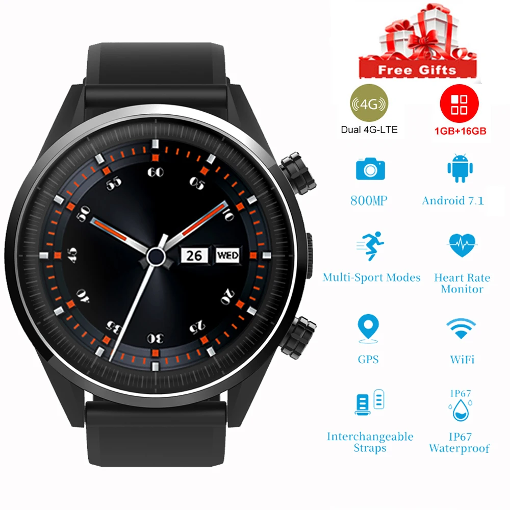 Smart Watch Men Woman 4G LTE Phone WiFi 1.4inch 8 Million Pixel Camera Gps Heart Rate Waterproof 2019 Android motion smartwatch
Smart Watch Men Woman 4G LTE Phone WiFi 1.4inch 8 Million Pixel Camera Gps Heart Rate Waterproof 2019 Android motion smartwatch