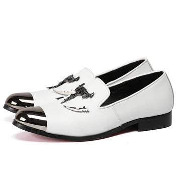 LoneLinecc New Style Skull Decoration White Scarpette Uomo Men Loafers Wedding And Party Summer Men White Flats Moccasins
LoneLinecc New Style Skull Decoration White Scarpette Uomo Men Loafers Wedding And Party Summer Men White Flats Moccasins