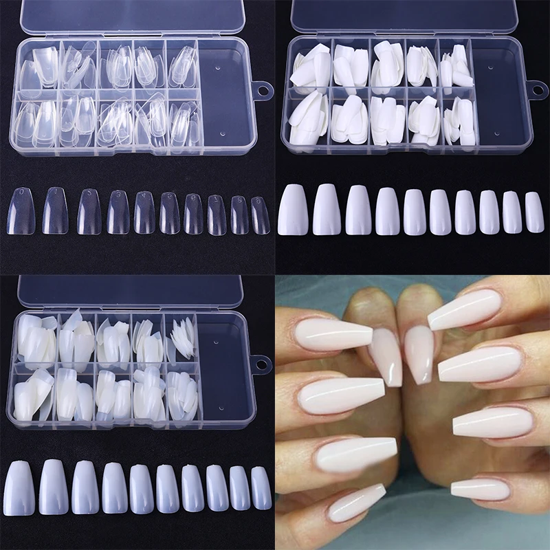 100Pcs Ballerina Nail Art Tips Transparent/Natural False Coffin Nails Art Tips Flat Shape Full Cover Manicure Fake Nail Tips
100Pcs Ballerina Nail Art Tips Transparent/Natural False Coffin Nails Art Tips Flat Shape Full Cover Manicure Fake Nail Tips