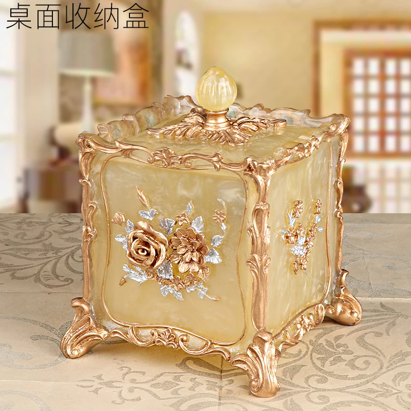 Desktop Simple Cosmetics Receiving Box Living Room European-style Household Creative Tea Table Office Storage Box
Desktop Simple Cosmetics Receiving Box Living Room European-style Household Creative Tea Table Office Storage Box