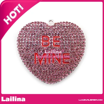 Rose Rhinestone Heart Shape ' BE MINE' Pendant for Valentine's Day/ Heart Pendant
Rose Rhinestone Heart Shape ' BE MINE' Pendant for Valentine's Day/ Heart Pendant