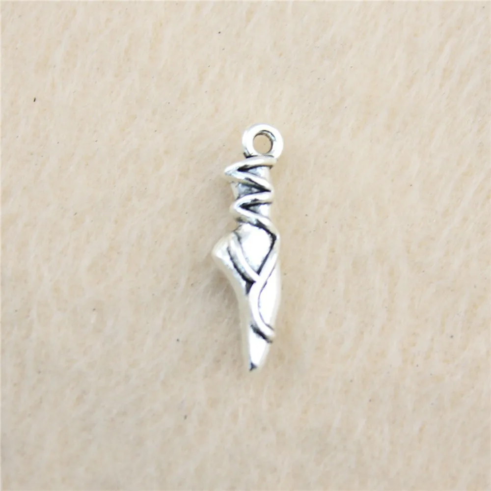 

57pcs/lot 23*6*4mm ancient silver Ballet charm Pendants DIY jewelry for bracelet necklace earring