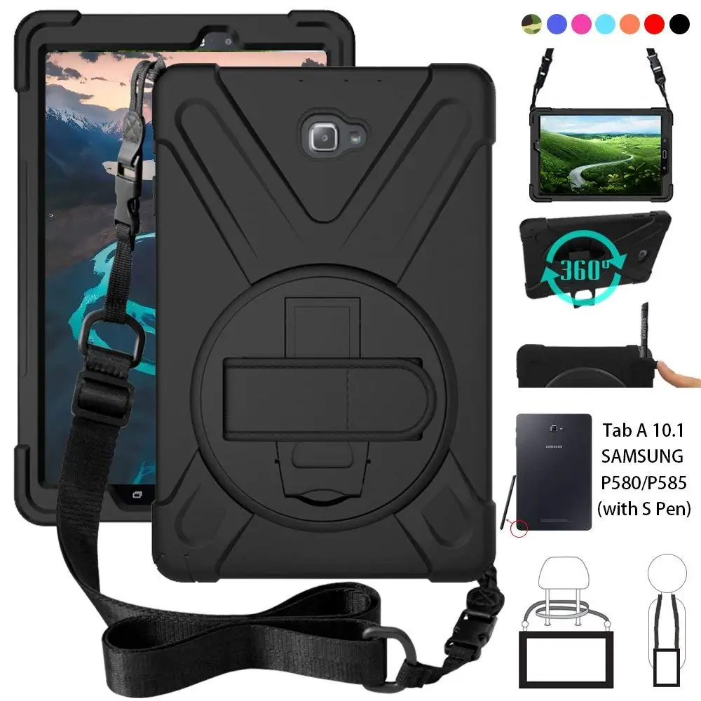 For Samsung galaxy Tab A A6 10.1 with S Pen P580 P585 Kids Safe Shockproof Heavy Duty PC Kickstand Case w/ Wrist+Shoulder Strap
For Samsung galaxy Tab A A6 10.1 with S Pen P580 P585 Kids Safe Shockproof Heavy Duty PC Kickstand Case w/ Wrist+Shoulder Strap