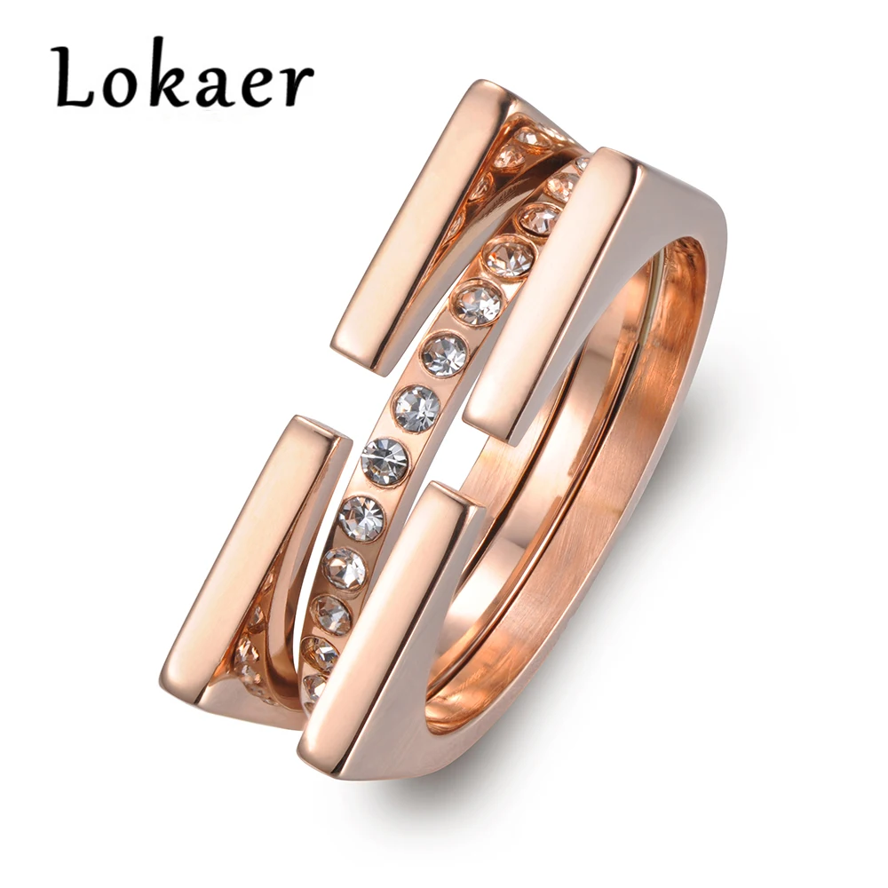 Lokaer Classic New Design Titanium Stainless Steel Ring Jewelry Rose Gold Color Rhinestone Cubic Zirconia Wedding Ring For Women
Lokaer Classic New Design Titanium Stainless Steel Ring Jewelry Rose Gold Color Rhinestone Cubic Zirconia Wedding Ring For Women