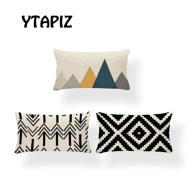 Geometry Lumbar Pillows 30x50cm Rectangular Polyester Straight Black Diamond Blue Field Character Decoration Sofa Cushion Case
Geometry Lumbar Pillows 30x50cm Rectangular Polyester Straight Black Diamond Blue Field Character Decoration Sofa Cushion Case
