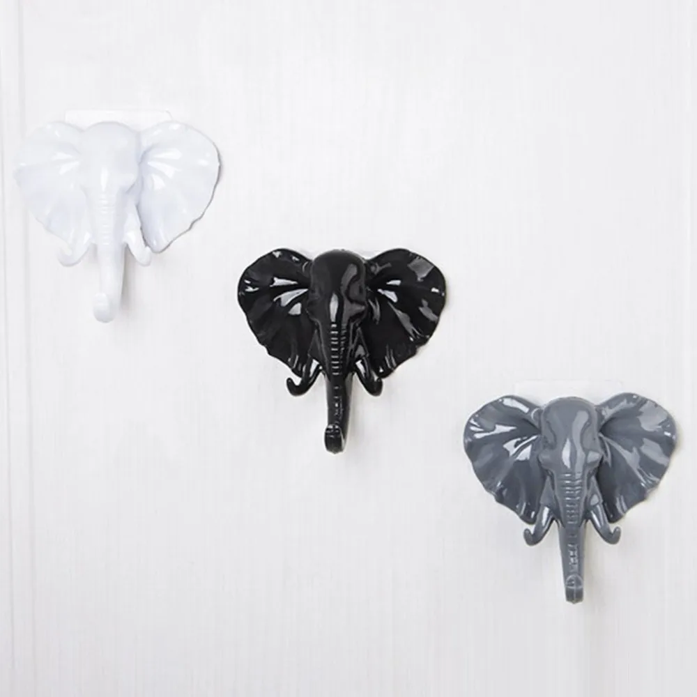 Personality elephant head wall Seamless key wall hook can be hung anywhere save space black/white/grey
Personality elephant head wall Seamless key wall hook can be hung anywhere save space black/white/grey