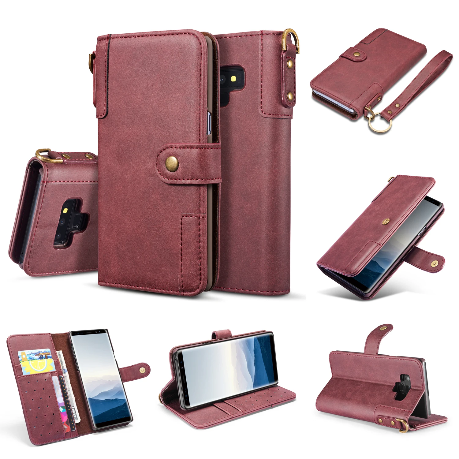Cow Split Leather Case with Lanyard for Samsung Galaxy NOTE9 NOTE8 S9 S8 Plus S7 S6 Edge Wallet Flip Card Stand Retro Cover
Cow Split Leather Case with Lanyard for Samsung Galaxy NOTE9 NOTE8 S9 S8 Plus S7 S6 Edge Wallet Flip Card Stand Retro Cover