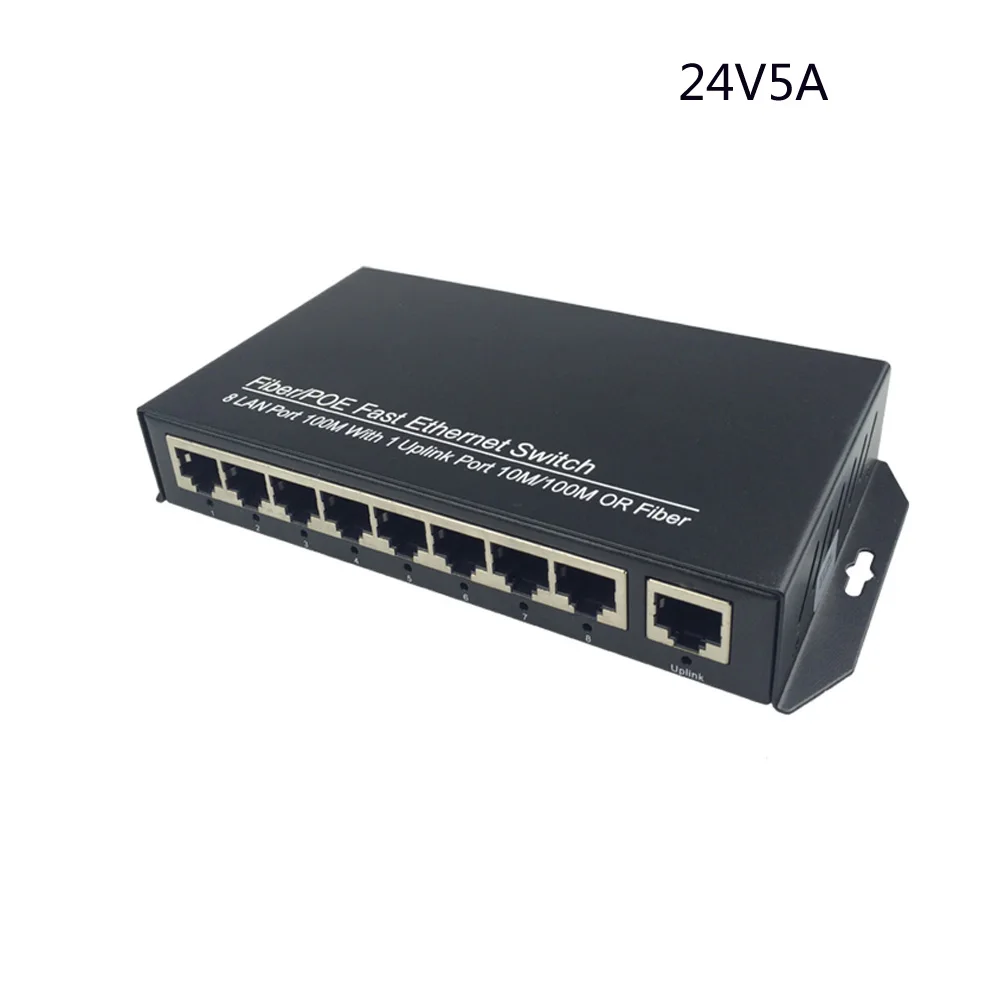 High quality 8 Ports 10/100Mbps PoE Switch Power Adapter 24V5A For CCTV Network POE IP Cameras NVR wireless AP
High quality 8 Ports 10/100Mbps PoE Switch Power Adapter 24V5A For CCTV Network POE IP Cameras NVR wireless AP