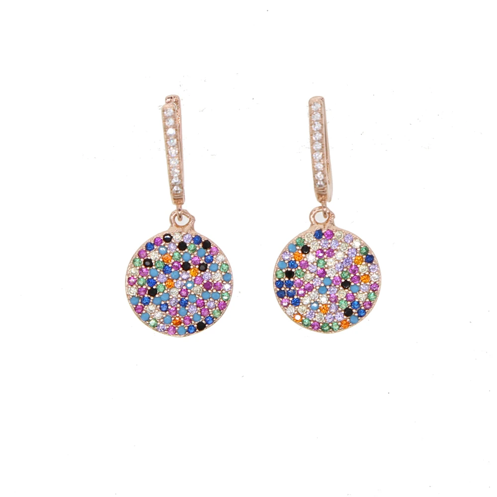mix color disco round charm earring for women Gold Filled micro pave cubic zirconia colorful cz stone gorgeous dangling earring
mix color disco round charm earring for women Gold Filled micro pave cubic zirconia colorful cz stone gorgeous dangling earring