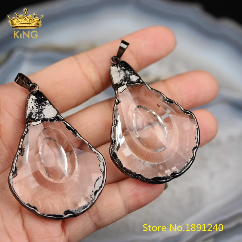 5pcs Faceted Crystal Glass Pendant Fine Jewelry,Clear Bezel Glass with Gun Black Bails Glass Charms DIY Necklace Supplies ZJ316
5pcs Faceted Crystal Glass Pendant Fine Jewelry,Clear Bezel Glass with Gun Black Bails Glass Charms DIY Necklace Supplies ZJ316