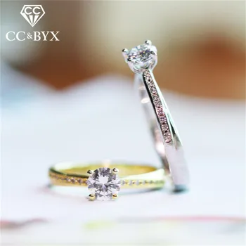 CC Simple Silver Rings-For-Women S925 Classic Cubic Zirconia Four Claw Wedding Ring Bridal Engagement Party Gift Bijoux CC1433
CC Simple Silver Rings-For-Women S925 Classic Cubic Zirconia Four Claw Wedding Ring Bridal Engagement Party Gift Bijoux CC1433