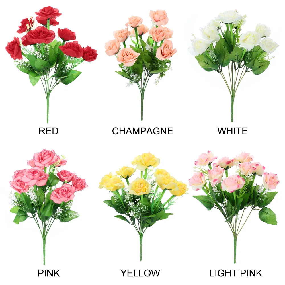 Artificial Rose Artificial Flower Silk Flowers Bridal Bouquet Fake Flower Fashion European Office Silk Cloth
Artificial Rose Artificial Flower Silk Flowers Bridal Bouquet Fake Flower Fashion European Office Silk Cloth