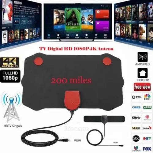 150 Mile Range Digital Antenna TV Digital HD Skylink 4K Antena Digital Indoor HDTV1080P Signal Receiver Amplifier
150 Mile Range Digital Antenna TV Digital HD Skylink 4K Antena Digital Indoor HDTV1080P Signal Receiver Amplifier