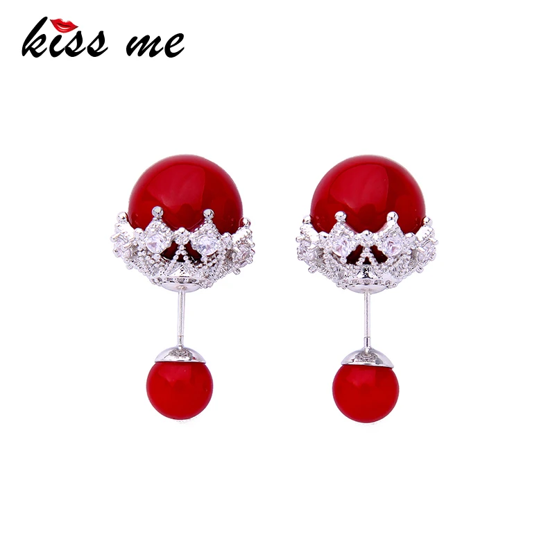 KISS ME 3 Colors Double Sides Imitation Pearls Earrings Korean Fashion Wedding Stud Earrings Women Jewelry
KISS ME 3 Colors Double Sides Imitation Pearls Earrings Korean Fashion Wedding Stud Earrings Women Jewelry