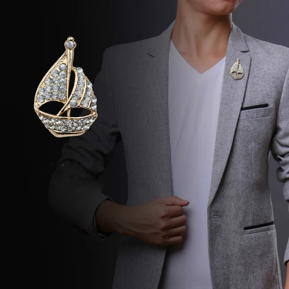 i-Remiel 2018 New Metal Crystal Sailboat Brooch Pin for Men's Suit Collar Decoration Badge Lapel Pins Clothing & Accessories
i-Remiel 2018 New Metal Crystal Sailboat Brooch Pin for Men's Suit Collar Decoration Badge Lapel Pins Clothing & Accessories