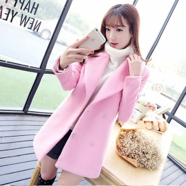 Casual Fashion Warm Women Long Woolen Coat Covered Button Solid Women's Jacket Loose Long Cashmere Coat and Jacket
Casual Fashion Warm Women Long Woolen Coat Covered Button Solid Women's Jacket Loose Long Cashmere Coat and Jacket