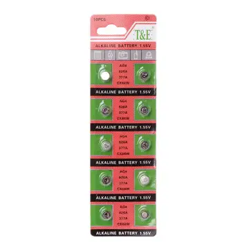 10PCS Watch Coin Battery AG4 377A 377 LR626 SR626SW SR66 LR66 Button Cell Batteries Toys Remote Camera
10PCS Watch Coin Battery AG4 377A 377 LR626 SR626SW SR66 LR66 Button Cell Batteries Toys Remote Camera