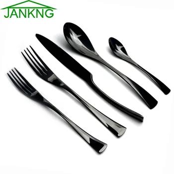 JANKNG 20-Piece 18/10 Stainless Steel Black Dinnerware Set Cutlery Dinner Knife Fork Fork Teaspoon Tableware Service for 4
JANKNG 20-Piece 18/10 Stainless Steel Black Dinnerware Set Cutlery Dinner Knife Fork Fork Teaspoon Tableware Service for 4