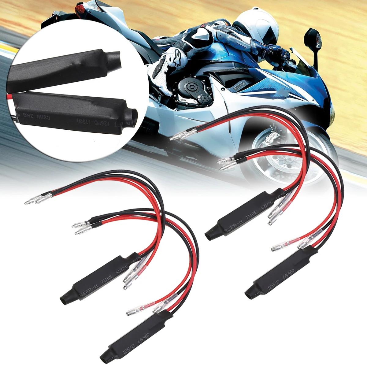 Mayitr 4PCS 12V 10W Motorcycle LED Turn Signal Indicator Load Resistor Flash Fix Error For ATV Off-road Scooter