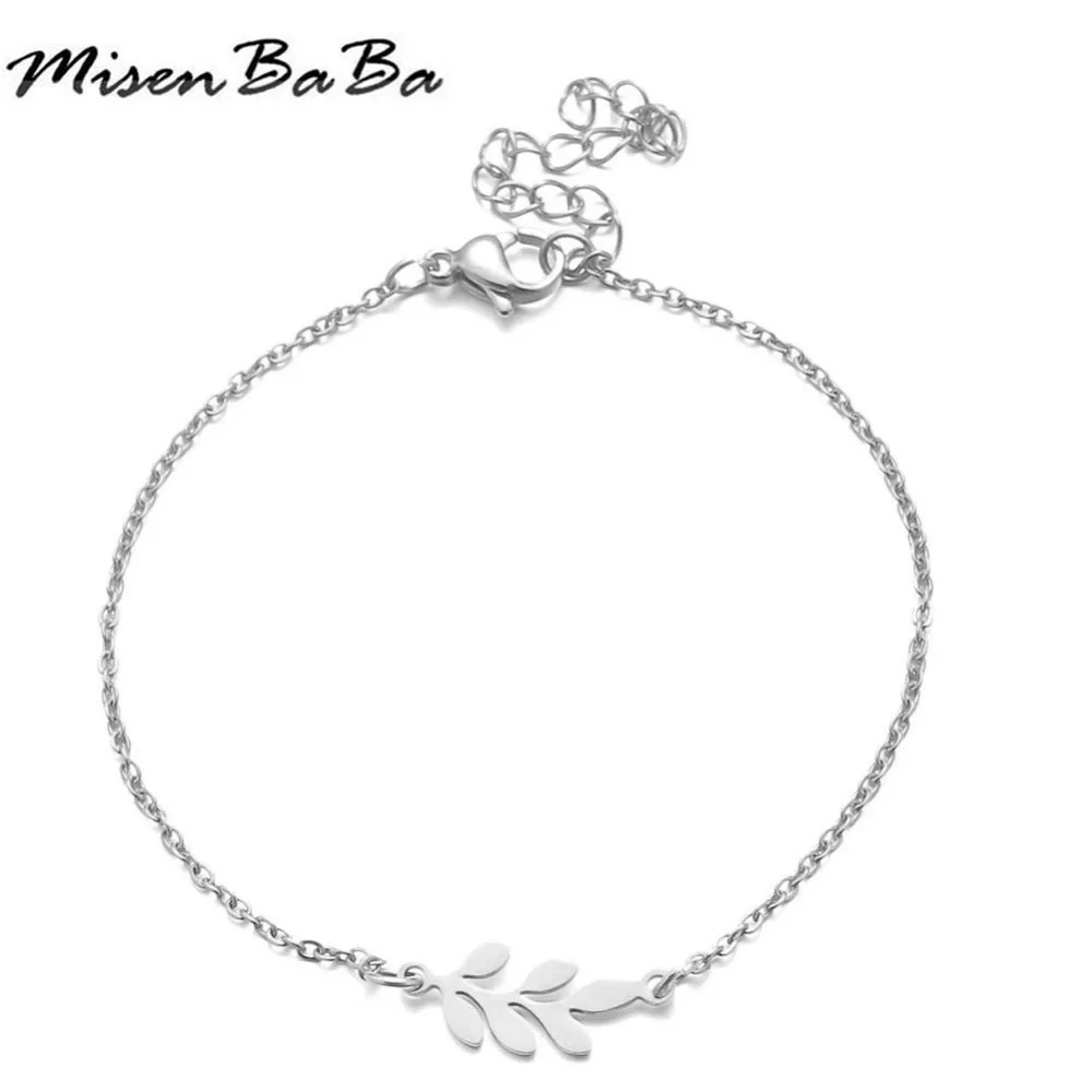 Fashion Simple Stainless Steel Thin Chains Leaf Charm Bracelet for Women Gold Silver Color Leaves Bracelets Femme Jewelry
Fashion Simple Stainless Steel Thin Chains Leaf Charm Bracelet for Women Gold Silver Color Leaves Bracelets Femme Jewelry