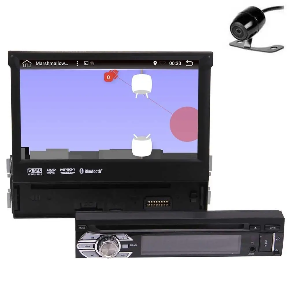 7'' HD Touchscreen Car DVD Player Android 6.0 GPS Navigation Car Stereo 1 Din Headunit WiFi Radio Audio+Backup Camera included
7'' HD Touchscreen Car DVD Player Android 6.0 GPS Navigation Car Stereo 1 Din Headunit WiFi Radio Audio+Backup Camera included