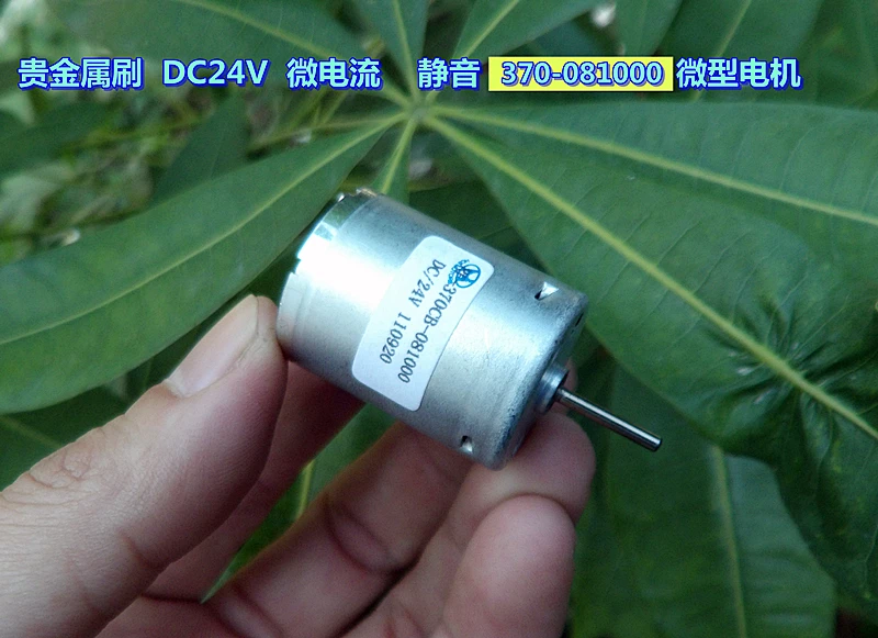 Precious metal brush DC24V 4000 turn mute micro current 370-081000 micro DC motor
Precious metal brush DC24V 4000 turn mute micro current 370-081000 micro DC motor