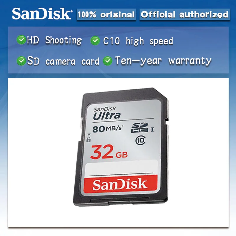 SanDisk Ultra 32GB 16GB 64GB Class 10 SD SDHC SDXC Memory Card in SD card 128GB 80MB/s for Camera Support Official Verification
SanDisk Ultra 32GB 16GB 64GB Class 10 SD SDHC SDXC Memory Card in SD card 128GB 80MB/s for Camera Support Official Verification
