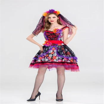 Halloween Cosplay Uniform Party Ball Ghost Bride Vampire Queen Shantou Witch Costume Costume Ms. Dress 
Halloween Cosplay Uniform Party Ball Ghost Bride Vampire Queen Shantou Witch Costume Costume Ms. Dress