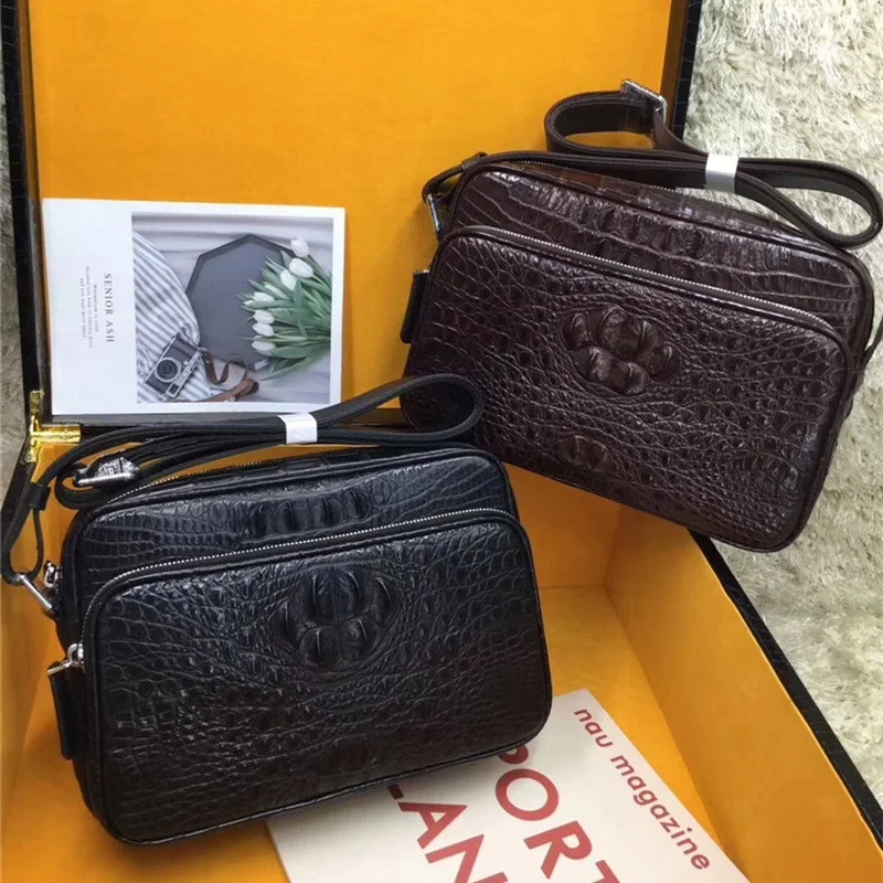 Exotic Genuine Crocodile Skin Zipper Closure Men's Casual Flap Messenger Bag Authentic Alligator Leather Male Cross Shoulder Bag
Exotic Genuine Crocodile Skin Zipper Closure Men's Casual Flap Messenger Bag Authentic Alligator Leather Male Cross Shoulder Bag