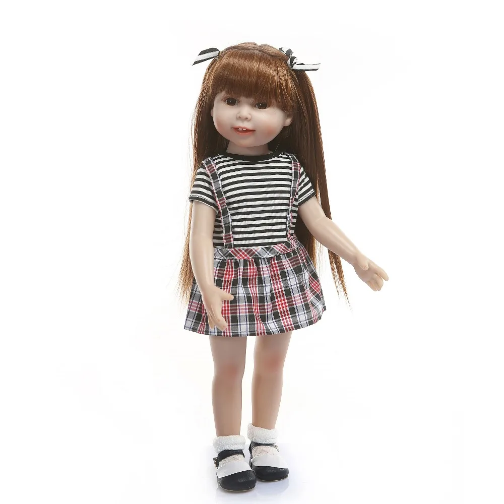18 inch American princess Full Body Silicone Baby Doll Toys for Realistic Vinyl Toddler bebes Reborn Doll Birthday Gift
18 inch American princess Full Body Silicone Baby Doll Toys for Realistic Vinyl Toddler bebes Reborn Doll Birthday Gift