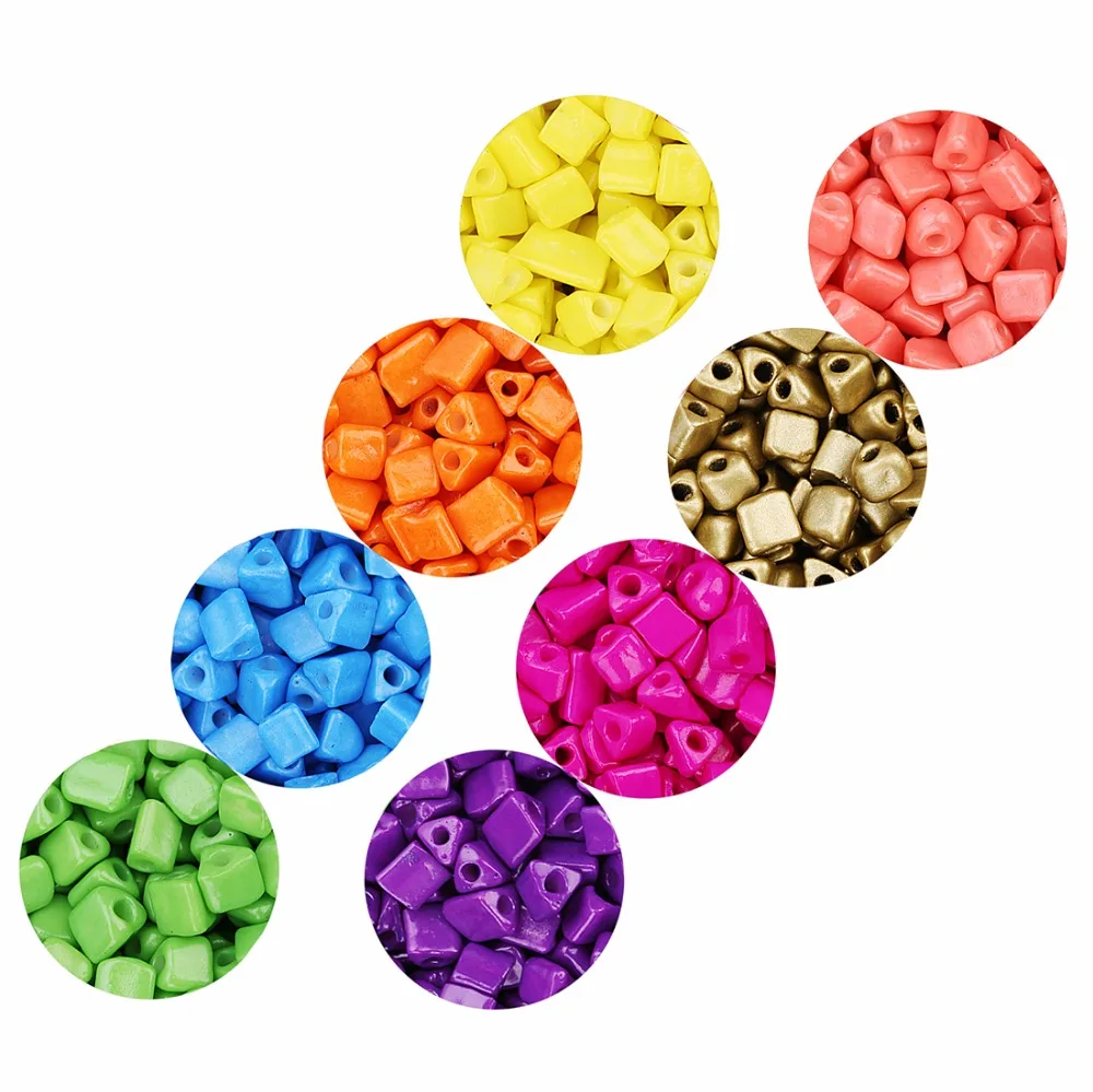 LOULEUR About 580pcs Triangle Hole Czech Glass Seed Spacer Beads 8 Colors Bohemian Beads For DIY Jewelry Makings Decoration
LOULEUR About 580pcs Triangle Hole Czech Glass Seed Spacer Beads 8 Colors Bohemian Beads For DIY Jewelry Makings Decoration