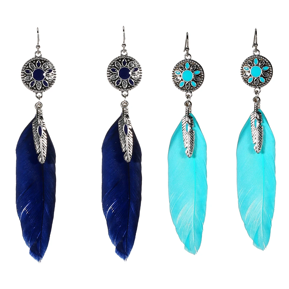 2018 Hot Sale 6 Color Metal Leaf With Long Feather Dream Catcher Vintage Big Flower Bohemia Earring For Women Fashion Jewelry
2018 Hot Sale 6 Color Metal Leaf With Long Feather Dream Catcher Vintage Big Flower Bohemia Earring For Women Fashion Jewelry