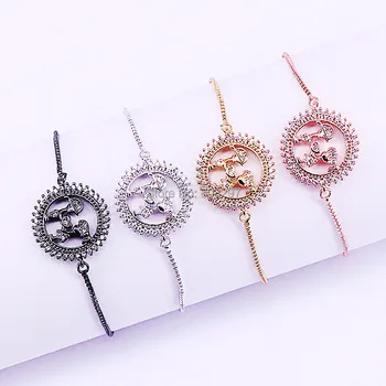 10Pcs Mirco Pave CZ Boy Girl Charm Round Connector Charm Link Chain Adjustable Bracelet LL-B001
10Pcs Mirco Pave CZ Boy Girl Charm Round Connector Charm Link Chain Adjustable Bracelet LL-B001