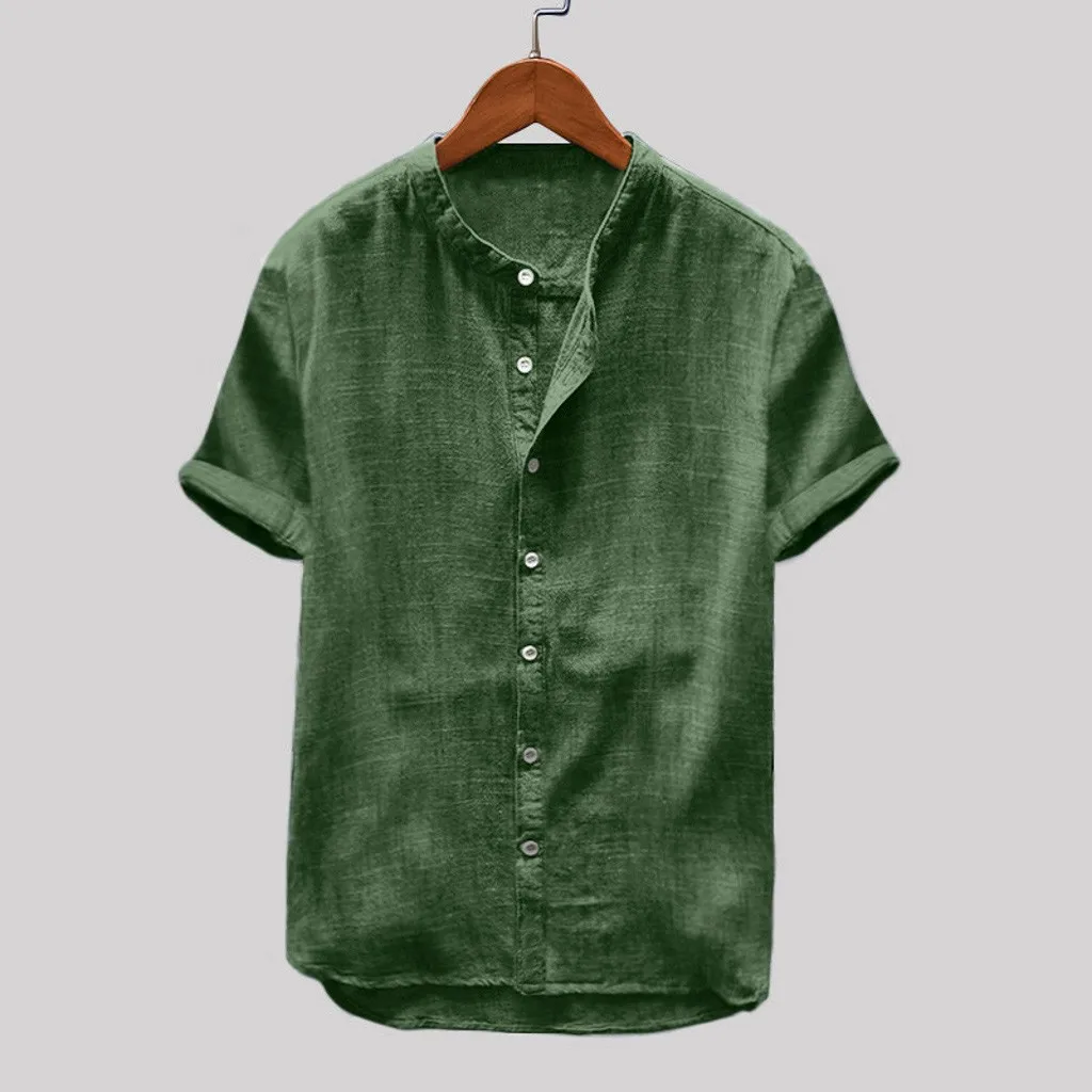 2019 new Shirt Brand Men Clothing Soft Comfortable Men's Baggy Cotton Linen Solid Color Short Sleeve Retro Shirts Tops Blouse
2019 new Shirt Brand Men Clothing Soft Comfortable Men's Baggy Cotton Linen Solid Color Short Sleeve Retro Shirts Tops Blouse